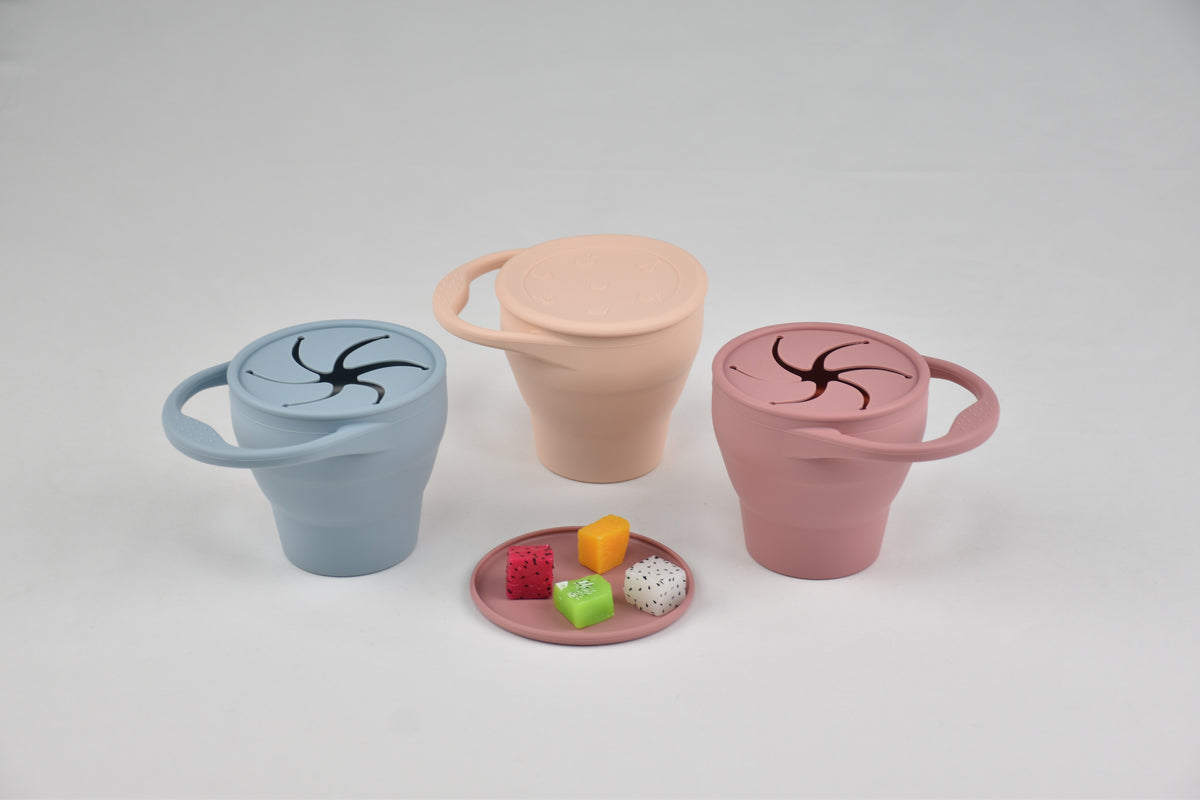 Siliconen snackbekers in alle kleuren