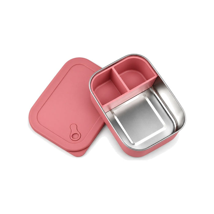RVS lunchbox met 3 vakken